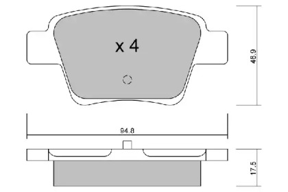 Комплект тормозных колодок (AISIN: BPPE-2005)